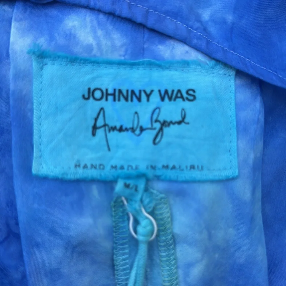 Johnny Was “Amanda Bond” Calista Jumpsuit NWT Handmade 100% Silk Wide Leg Sz M/L - Picture 14 of 17